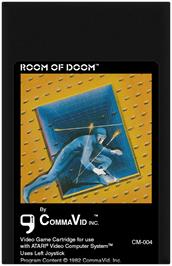 Cartridge artwork for Room Of Doom on the Atari 2600.