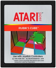 Cartridge artwork for Rubik's Cube 3d on the Atari 2600.