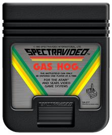 Cartridge artwork for Rush Hour on the Atari 2600.