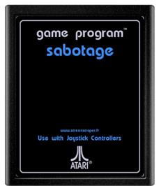 Cartridge artwork for Sabotage on the Atari 2600.