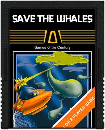 Cartridge artwork for Save The Whales on the Atari 2600.