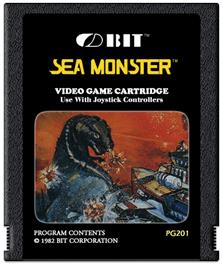 Cartridge artwork for Sea Monster on the Atari 2600.