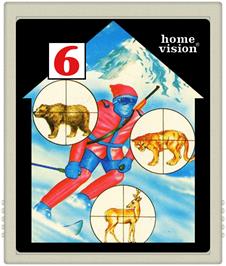 Cartridge artwork for Ski Hunt on the Atari 2600.