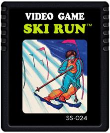Cartridge artwork for Ski Run on the Atari 2600.