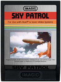 Cartridge artwork for Sky Patrol on the Atari 2600.