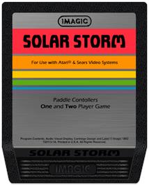 Cartridge artwork for Solar Storm on the Atari 2600.