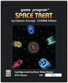 Cartridge artwork for Space Treat on the Atari 2600.