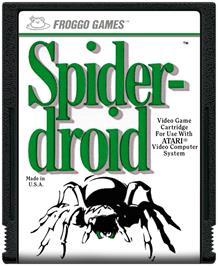 Cartridge artwork for Spiderdroid on the Atari 2600.