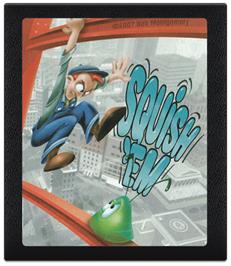 Cartridge artwork for Squish 'Em on the Atari 2600.