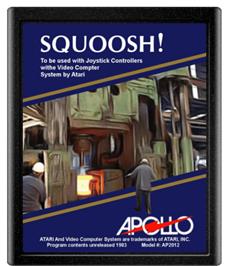 Cartridge artwork for Squoosh on the Atari 2600.