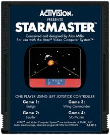 Cartridge artwork for Starmaster on the Atari 2600.