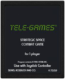 Cartridge artwork for Stellar Track on the Atari 2600.