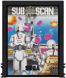 Cartridge artwork for Sub-scan on the Atari 2600.