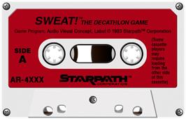 Cartridge artwork for Sweat! - The Decathlon Game on the Atari 2600.