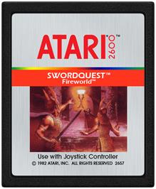 Cartridge artwork for Swordquest - Fireworld on the Atari 2600.