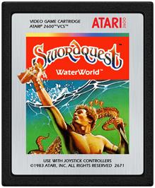 Cartridge artwork for Swordquest - Waterworld on the Atari 2600.