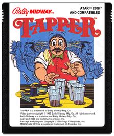 Cartridge artwork for Tapper on the Atari 2600.