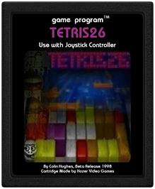 Cartridge artwork for Tetris 26 on the Atari 2600.