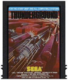 Cartridge artwork for Thunderground on the Atari 2600.