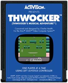 Cartridge artwork for Thwocker on the Atari 2600.