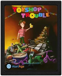 Cartridge artwork for Toyshop Trouble on the Atari 2600.