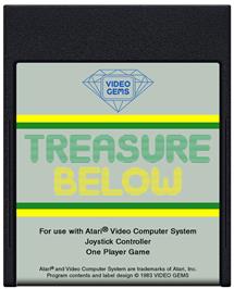 Cartridge artwork for Treasure Below on the Atari 2600.