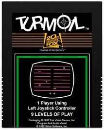 Cartridge artwork for Turmoil on the Atari 2600.