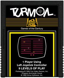 Cartridge artwork for Turmoil on the Atari 2600.
