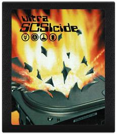 Cartridge artwork for Ultra SCSIcide on the Atari 2600.