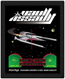 Cartridge artwork for Vault Assault on the Atari 2600.