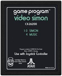 Cartridge artwork for Video Simon on the Atari 2600.