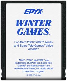 Cartridge artwork for Winter Games on the Atari 2600.