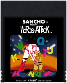 Cartridge artwork for Words-attack on the Atari 2600.