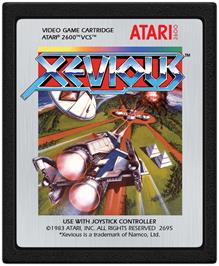 Cartridge artwork for Xevious on the Atari 2600.