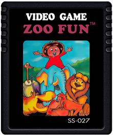 Cartridge artwork for Zoo Fun on the Atari 2600.