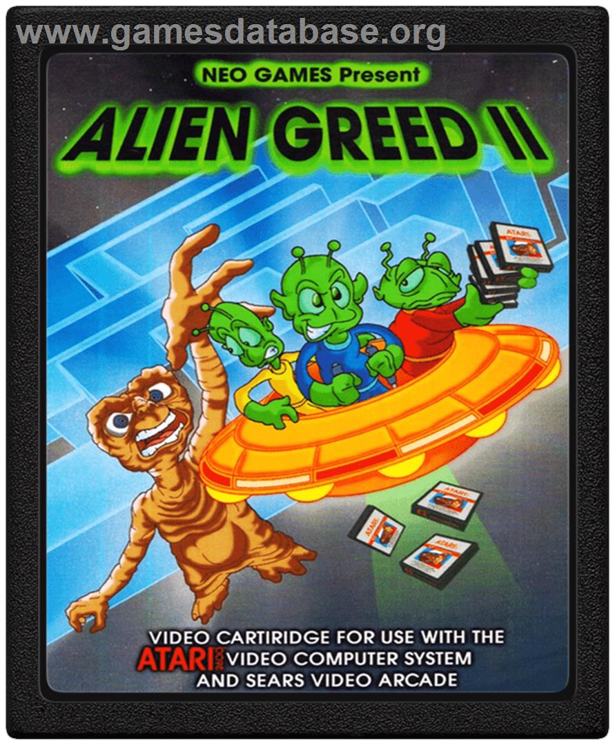 Alien Greed 2 - Atari 2600 - Artwork - Cartridge