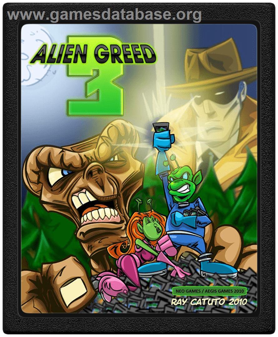 Alien Greed 3 - Atari 2600 - Artwork - Cartridge