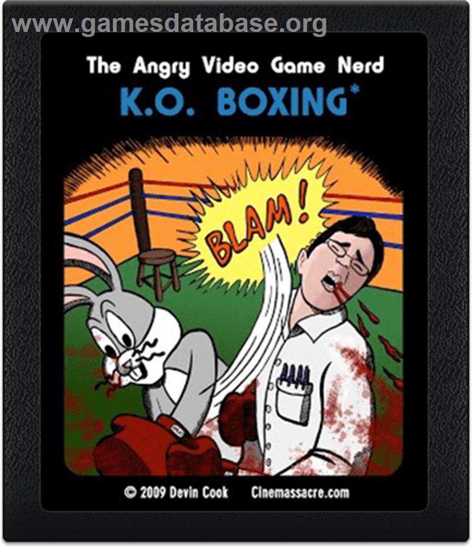 Angry Video Game Nerd K.o. Boxing - Atari 2600 - Artwork - Cartridge