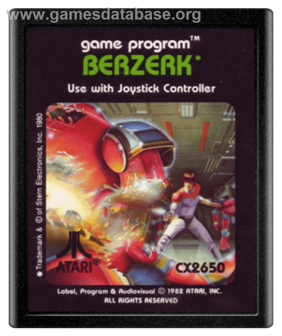 Berzerk - Atari 2600 - Artwork - Cartridge