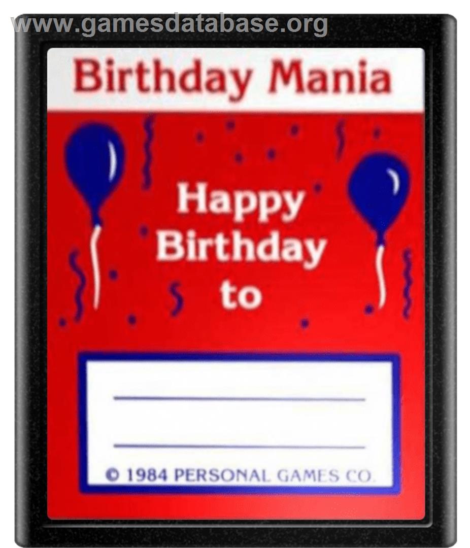 Birthday Mania - Atari 2600 - Artwork - Cartridge