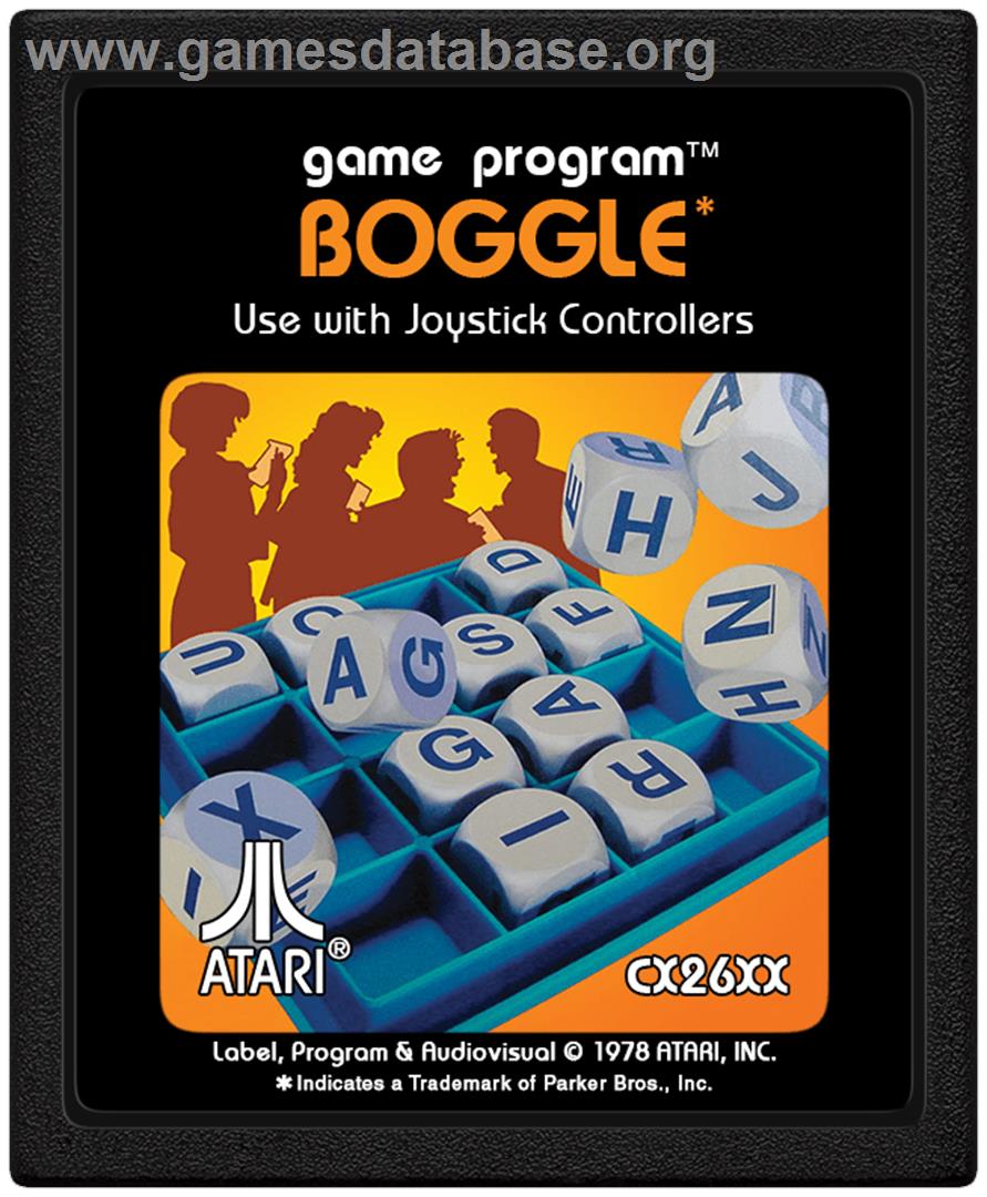 Boggle - Atari 2600 - Artwork - Cartridge
