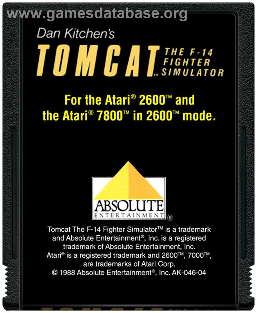 Dan Kitchen's Tomcat - The F-14 Fighter Simulator - Atari 2600 - Artwork - Cartridge