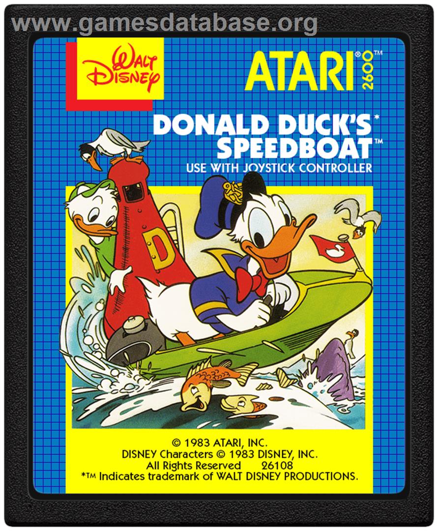 Donald Duck's Speedboat - Atari 2600 - Artwork - Cartridge