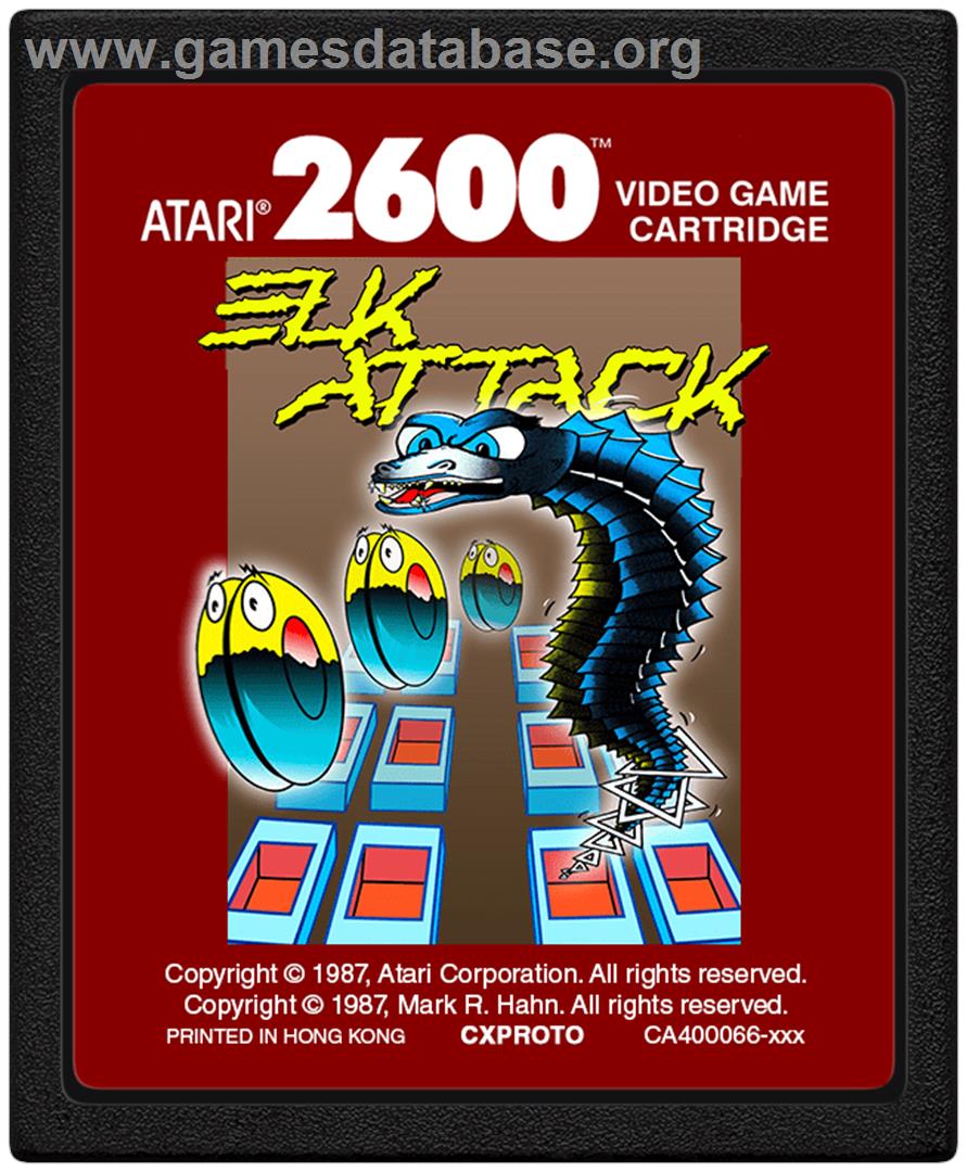 Elk Attack - Atari 2600 - Artwork - Cartridge