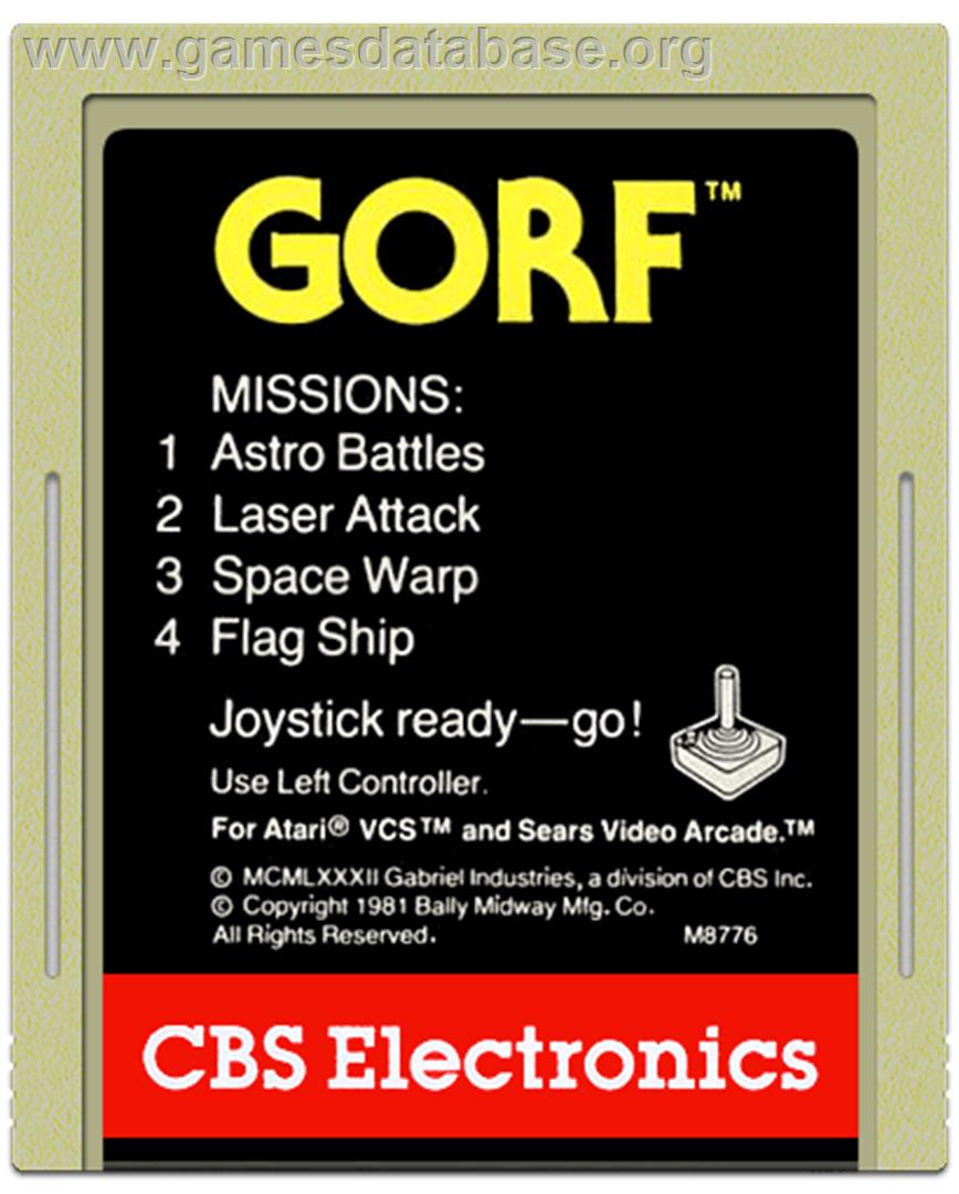 Gorf - Atari 2600 - Artwork - Cartridge