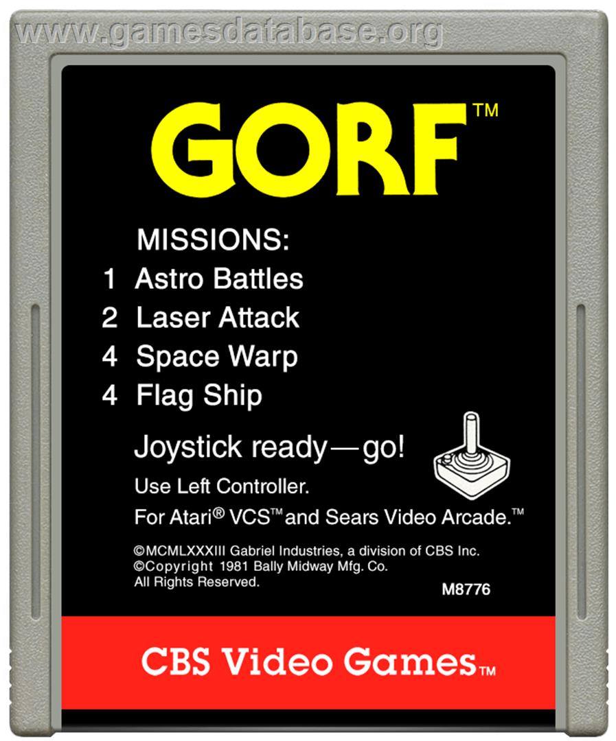 Gorf - Atari 2600 - Artwork - Cartridge