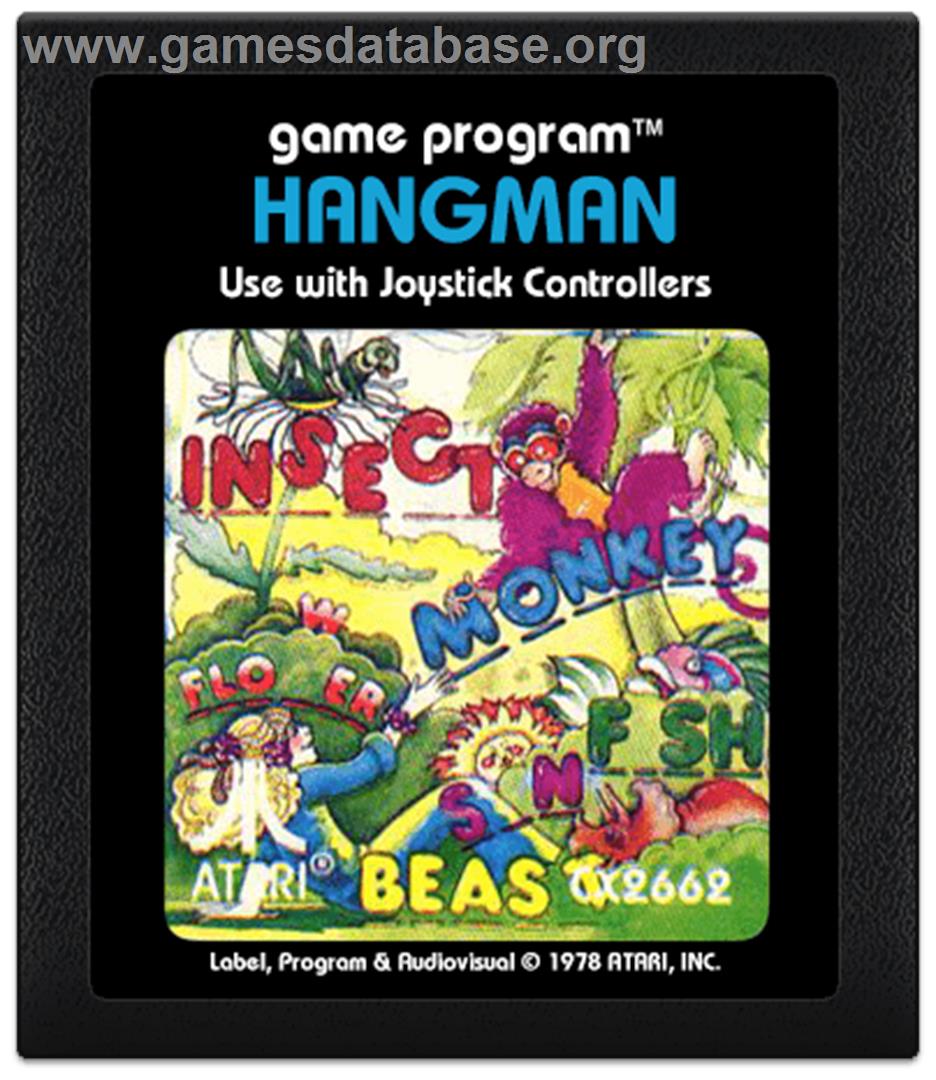 Hangman - Atari 2600 - Artwork - Cartridge