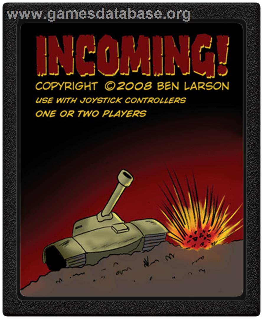 Incoming! - Atari 2600 - Artwork - Cartridge