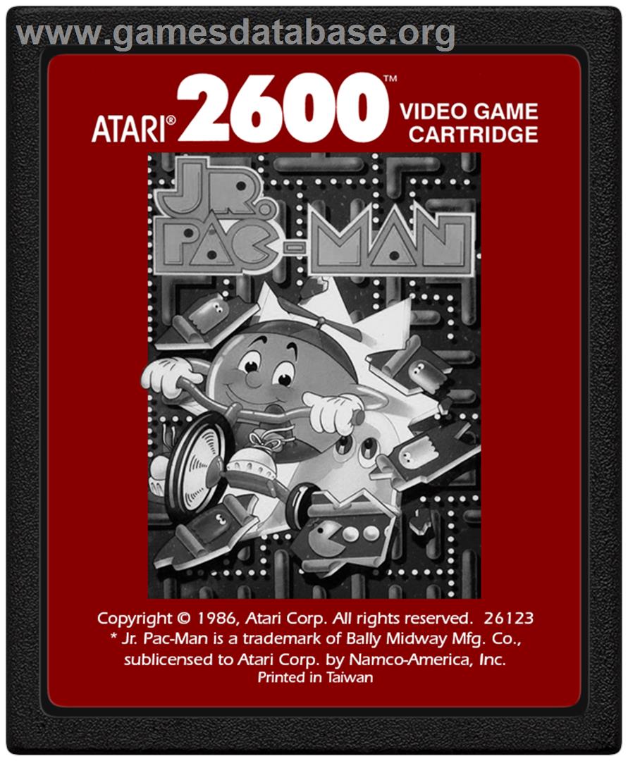 Jr. Pac-man - Atari 2600 - Artwork - Cartridge