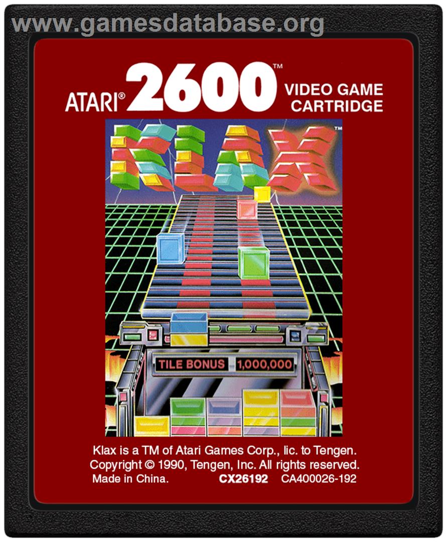 Klax - Atari 2600 - Artwork - Cartridge